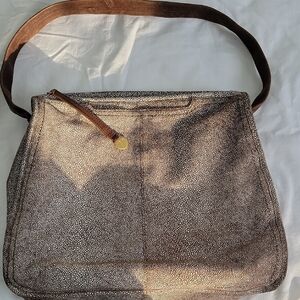 Hobo Original Shagreen Stingray Shoulder Bag Hobo Slouchy Soft Leather Brown Tan